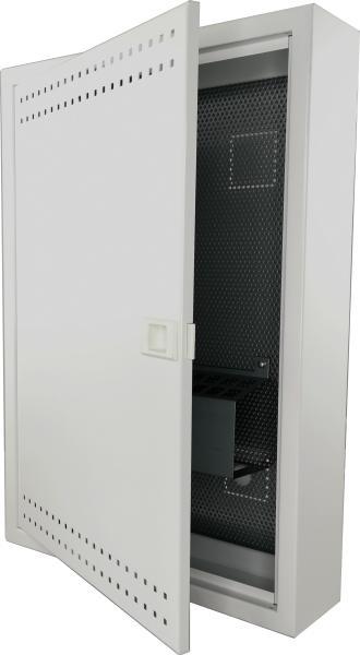 Alantec Szafka mieszkaniowa, teletechniczna, FTTH 500x350x90, natynkowa, drzwi perforowane, 1 x gn. elektryczne, 14 x gn. Keystone ALANTEC - ALANTEC