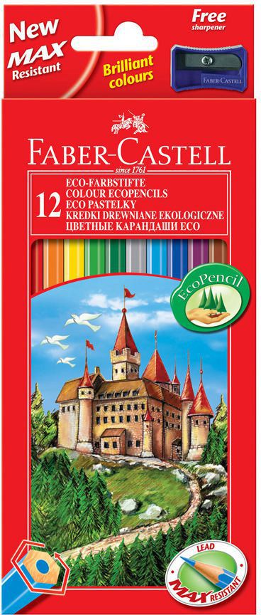 Faber-Castell Kredki ołówkowe 12 kolorów Zamek 120112LE