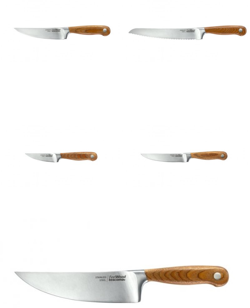 Zestaw 5 noży kuchennych Tescoma Feelwood