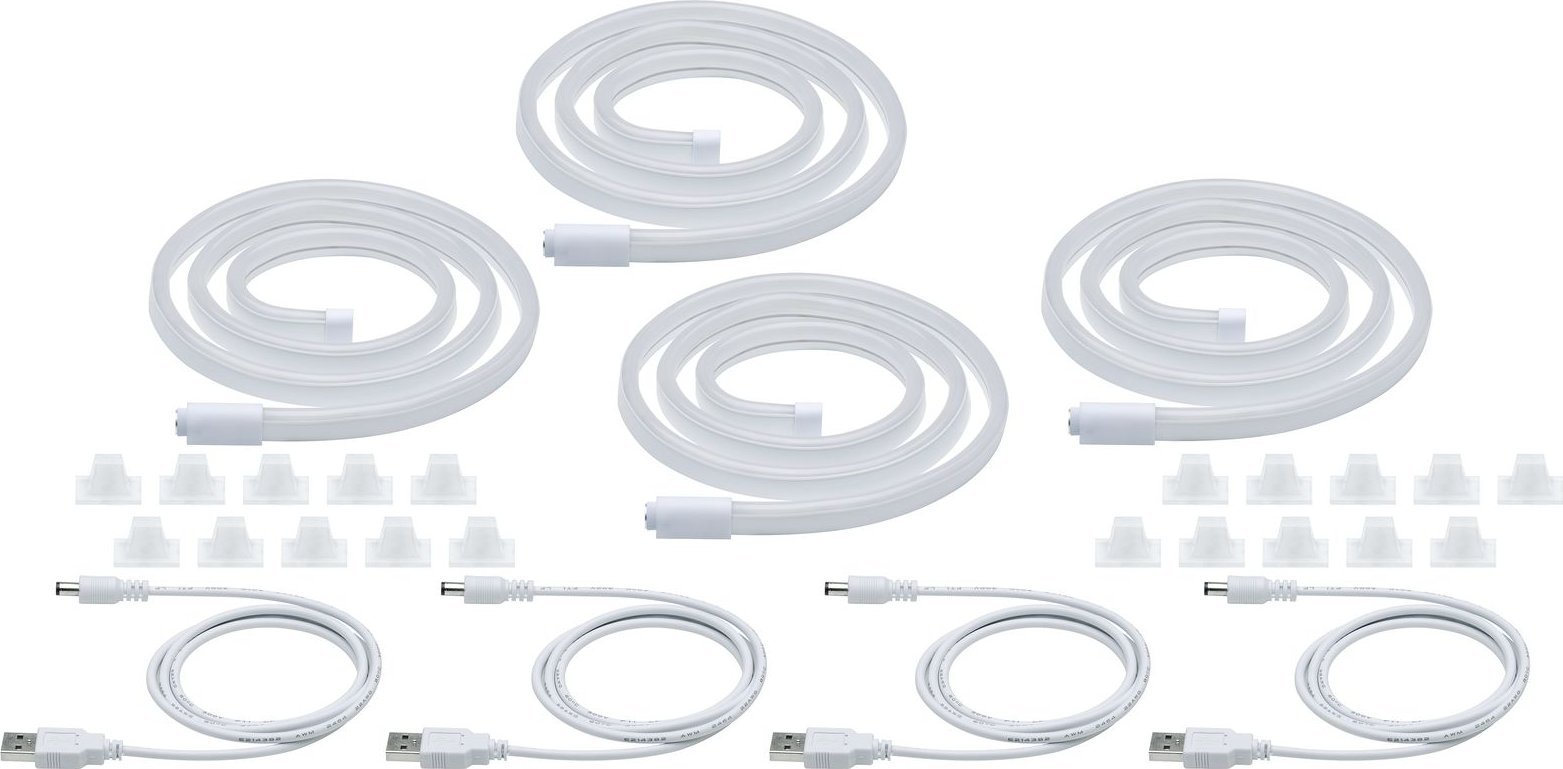 Taśma LED Paulmann Neon Colorflex USB mix 4x1m kolorów: niebieski, pomarańczowy, różowy, zielony 4x5W 5V