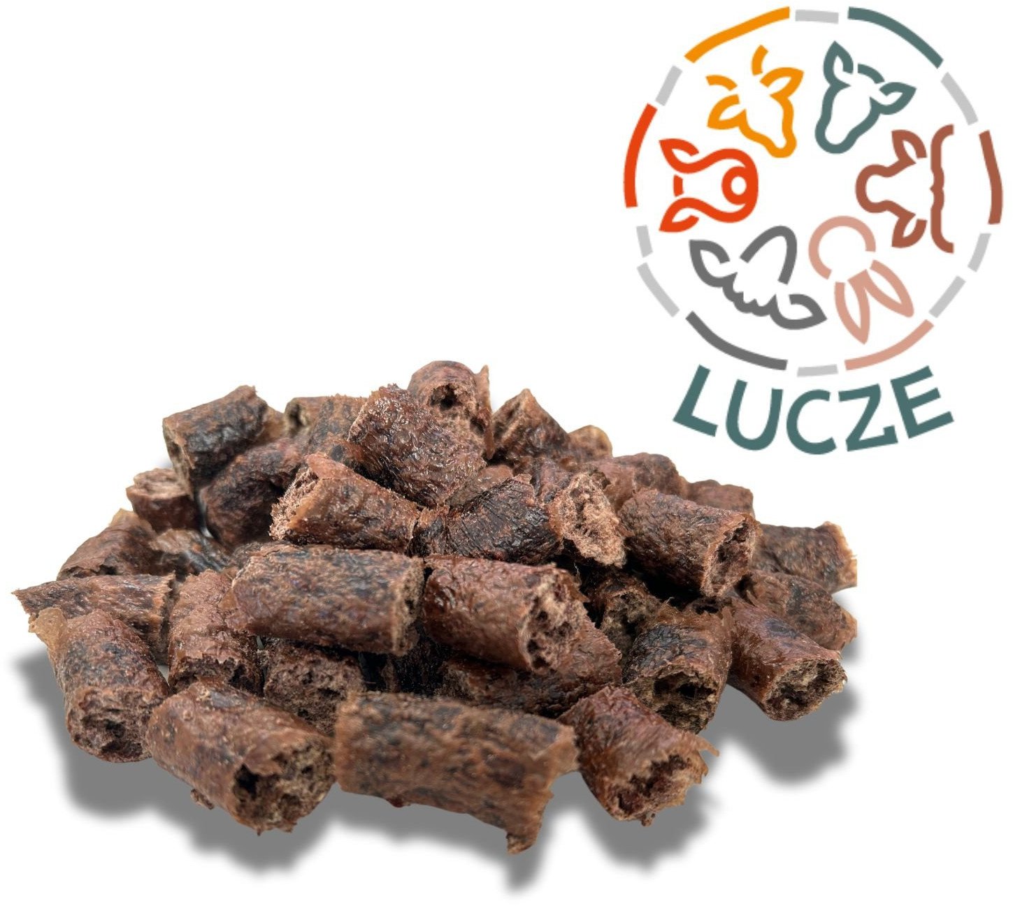 Lucze mini rollsy wołowe suszone 100% naturalne 100 gram