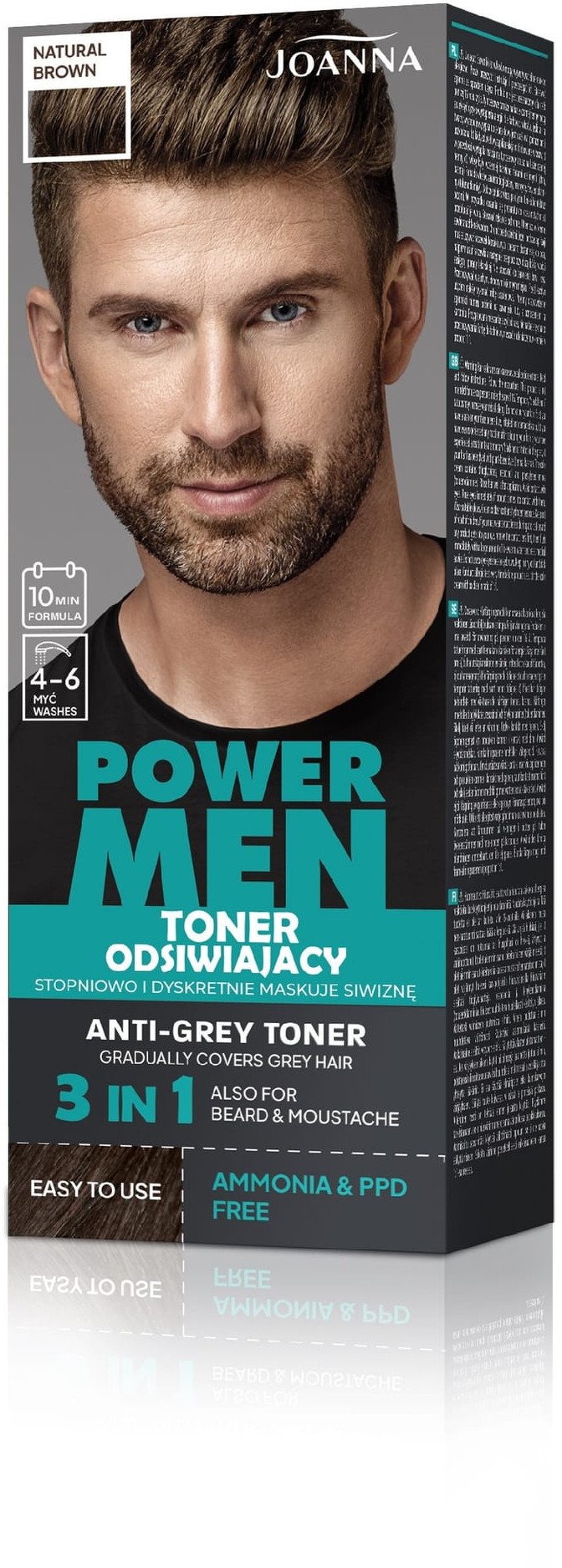 JOANNA Power Men Toner odsiwiający 04 Natural brown 80 g