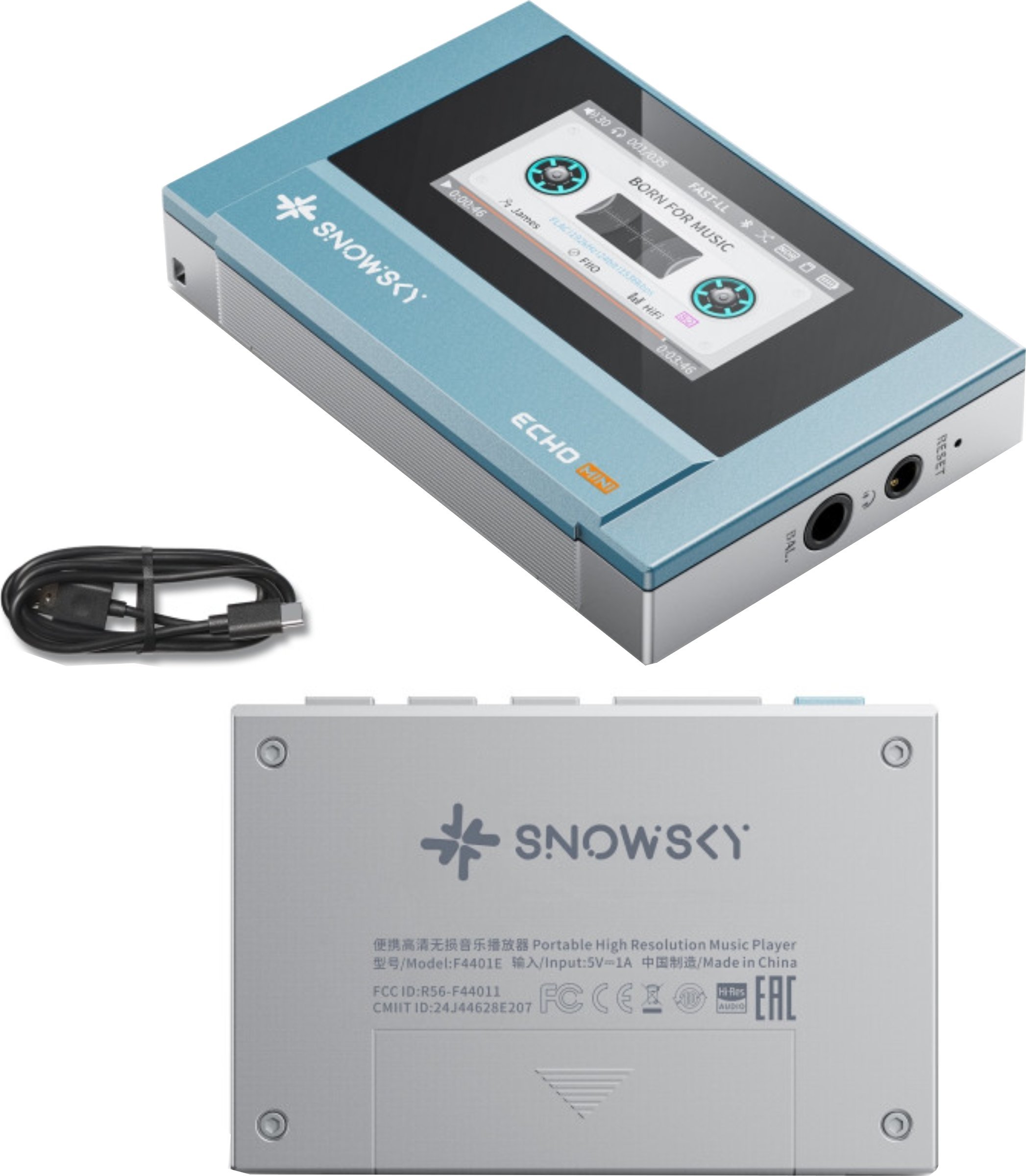 FIIO SNOWSKY ECHO MINI Przenośny odtwarzacz Hi-Res niebieski