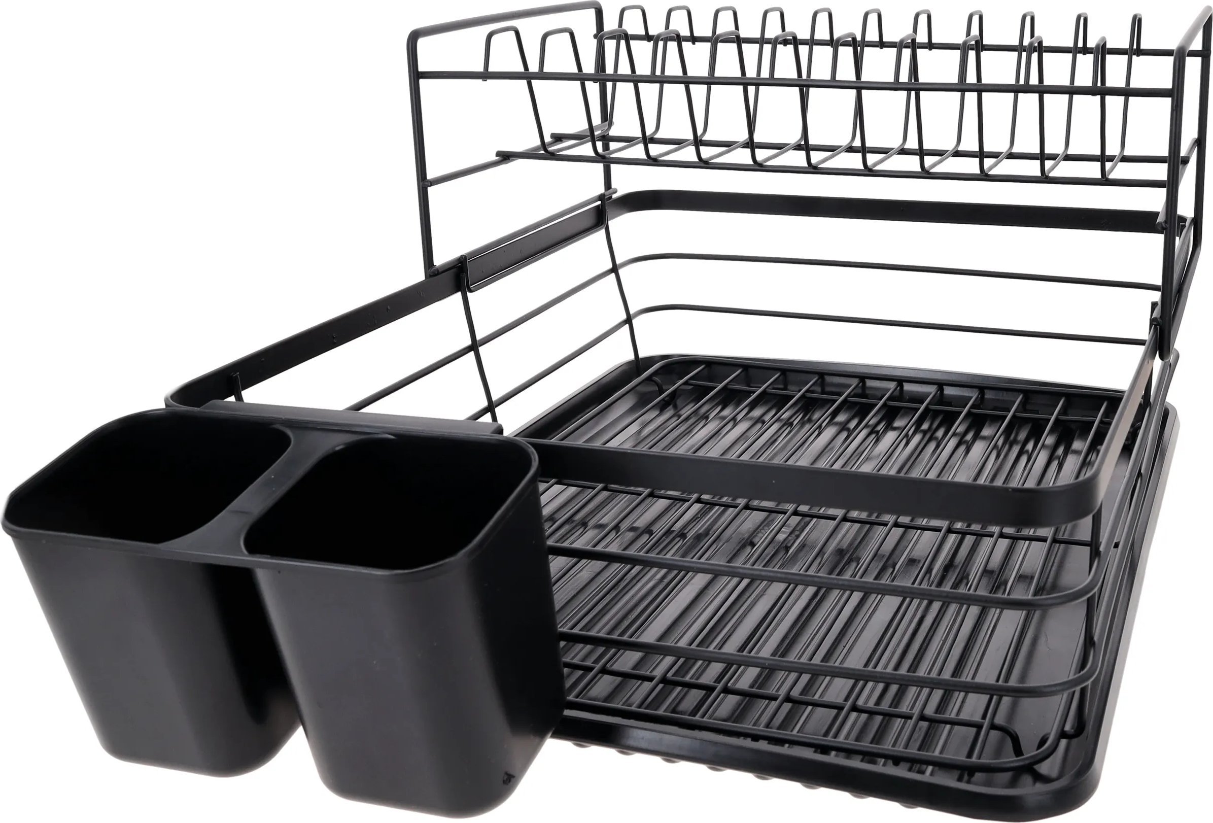 SUSZARKA do NACZYŃ stojąca ociekacz na sztućce talerze kubki CZARNA duża