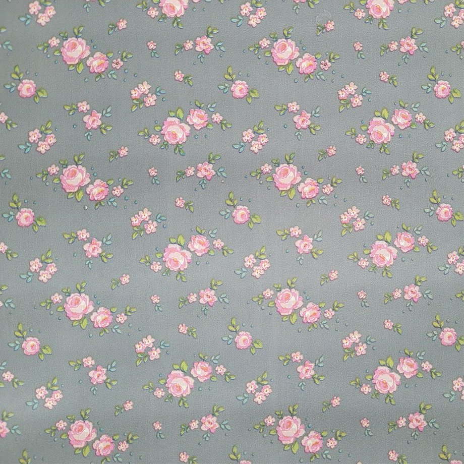 Papier szary kwiaty do pakowania 57cmx5m 5m29