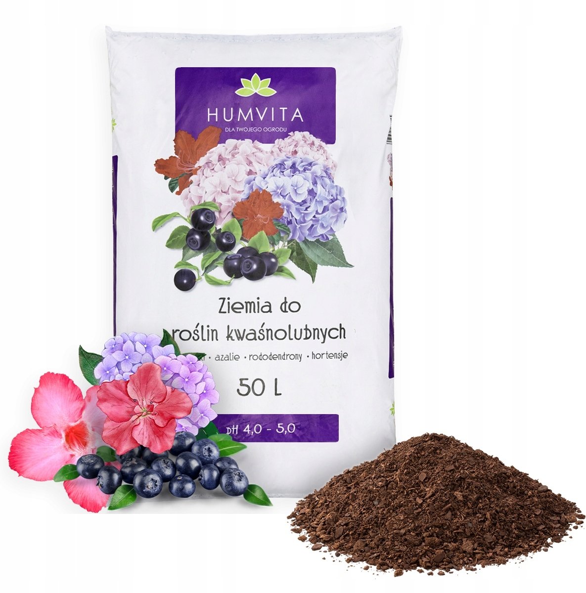 Bimberek Ziemia DO ROŚLIN kwasolubnych 50L do borówki azalie hortensje wrzos