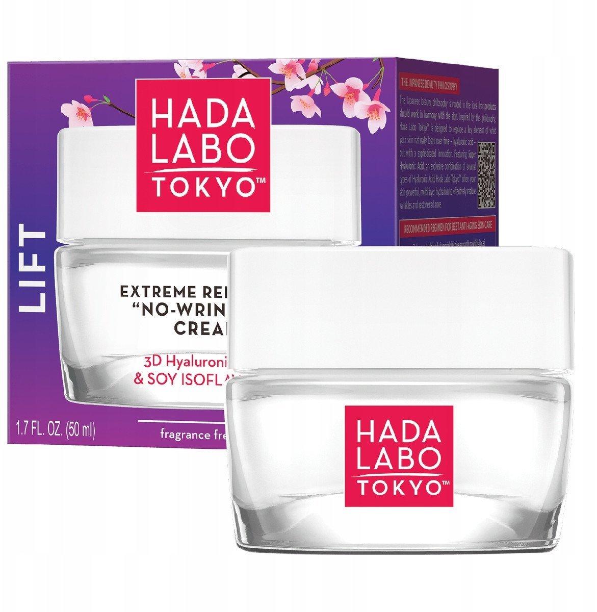 Hada Labo Tokyo, Lift, Hyaluronic Acid, Anti-Wrinkle, Day & Night, Gel Cream, Face, 50 ml For Women