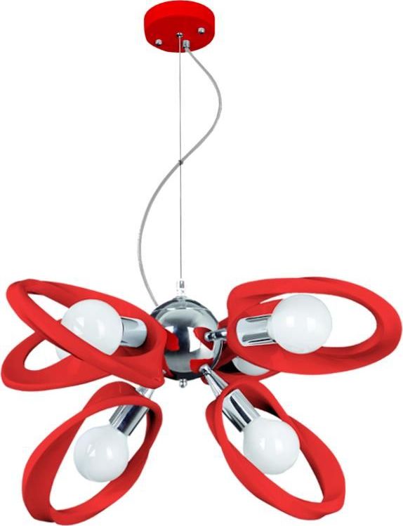 Lampa wisząca Lumes Młodzieżowy żyrandol E193-Emmi - czerwony