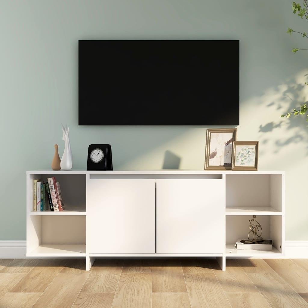 vidaXL vidaXL Szafka pod TV, biała, 130x35x50 cm, płyta wiórowa