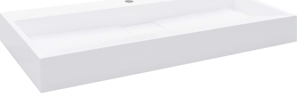 Umywalka vidaXL Umywalka, 100x46x11 cm, kompozyt mineralny/marmurowy, biała