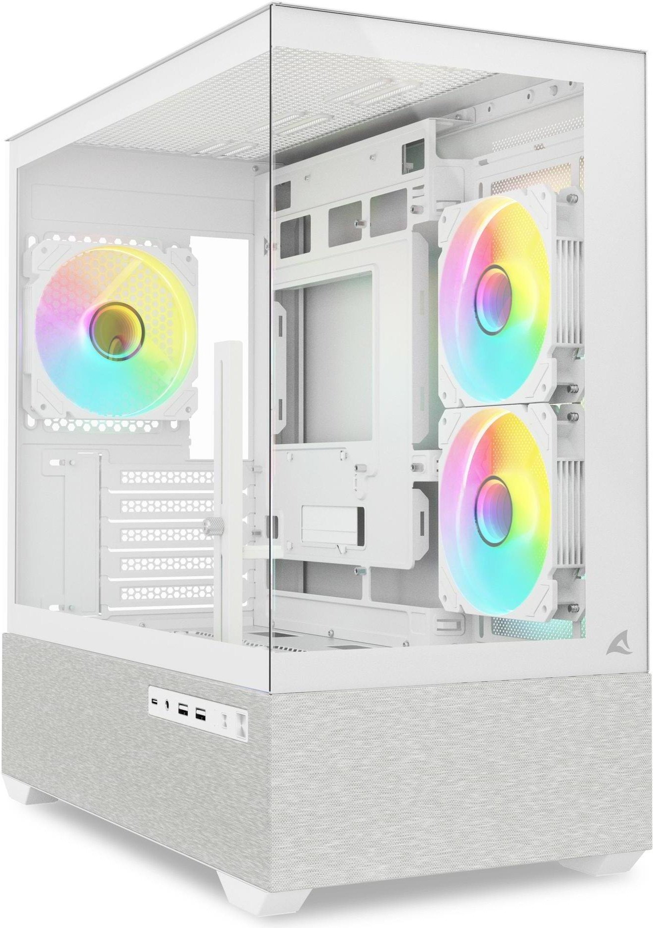 Sharkoon Gehäuse MK7 ARGB mATX 2xGlas weiß