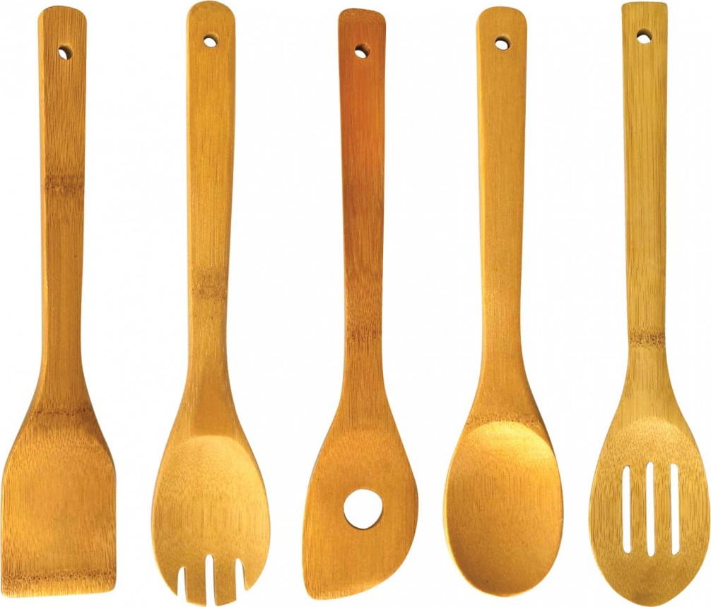 KingHoff ZESTAW DREWNIANYCH PRZYBORÓW KUCHENNYCH 5-ele KINGHOFF KH-1361