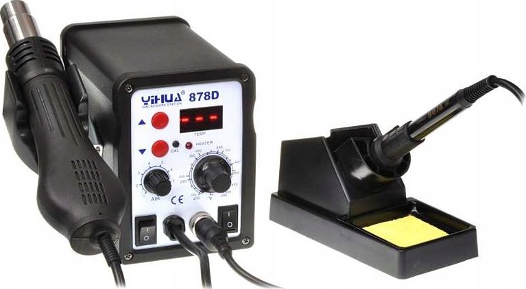 Techrebal Litavimo stotelė 2in1 Yihua 878D su karštu oru Hotair 700W