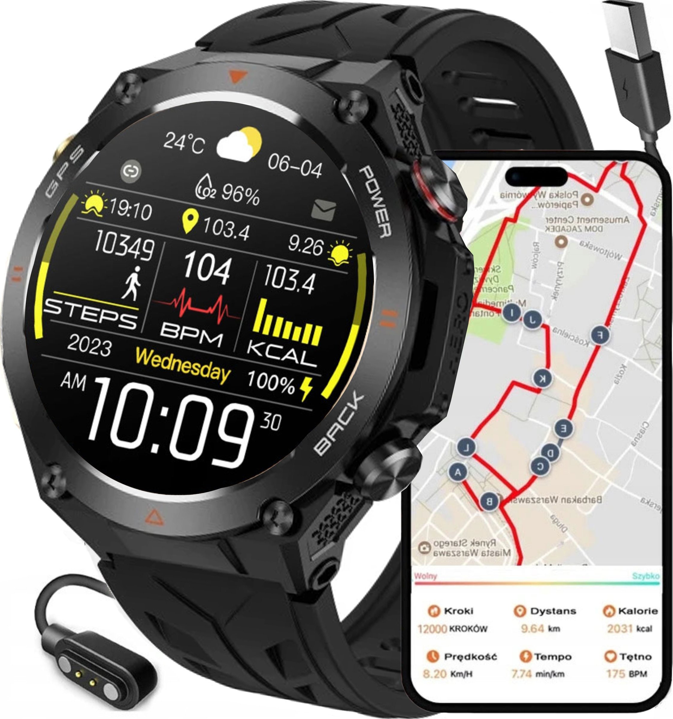 SMARTWATCH z GPS RNCF37 zegarek damski RBN