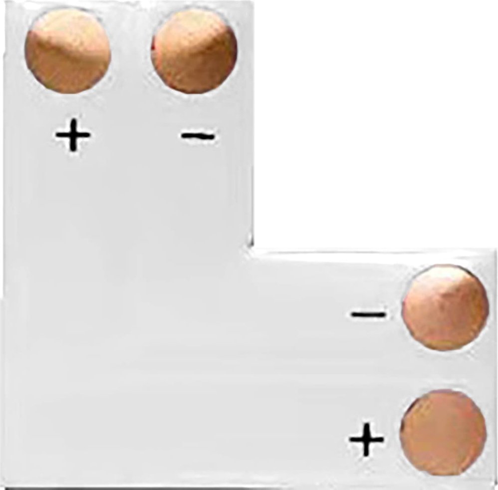 Orno Złączka LED 8mm, kątowa "L"