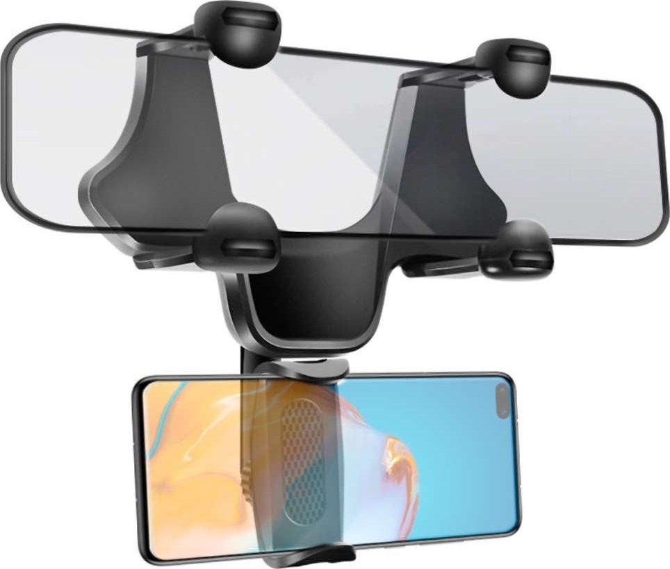 Alogy Uchwyt samochodowy do telefonu Alogy na lusterko wsteczne Czarny