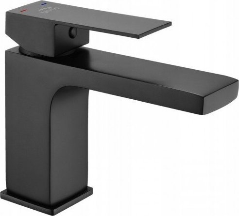 Bateria umywalkowa Kuchinox Bateria umywalkowa stojąca czarna z korkiem Kvadrato