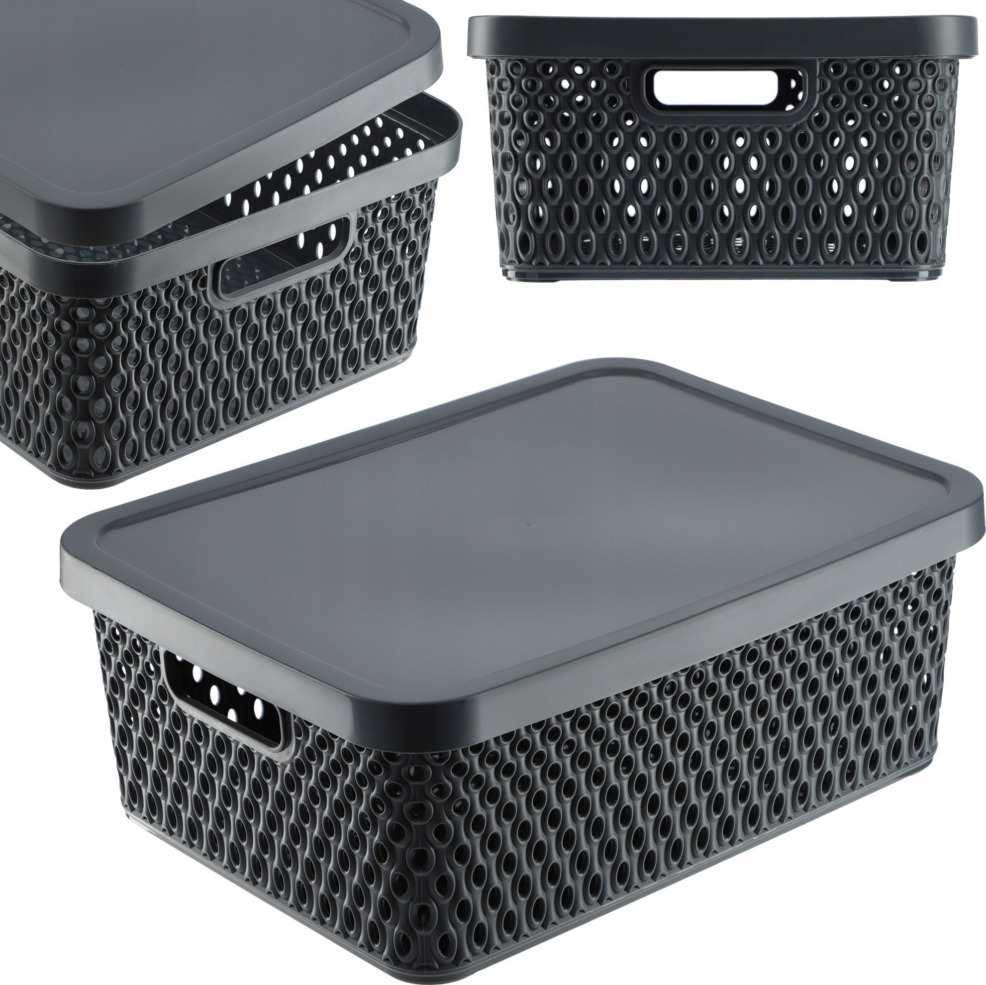 Kadax KADAX Koszyk Z Pokrywą Organizer Pojemnik Do Przechowywania Pudełko 12L