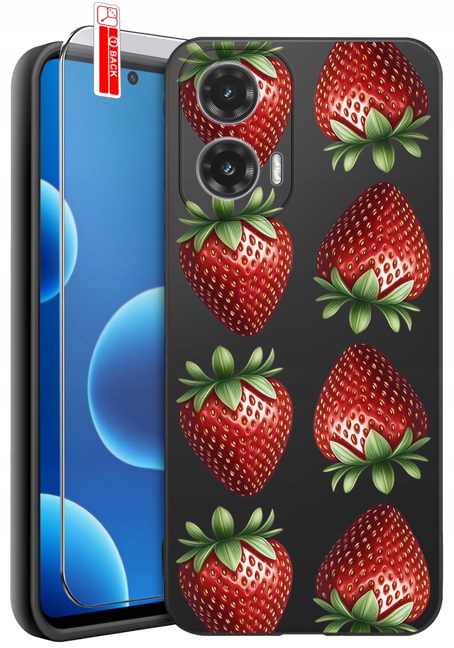 ETUI do Motorola Moto G45 5G | WZORY | SILIKONOWE MATT CASE + SZKŁO 9H