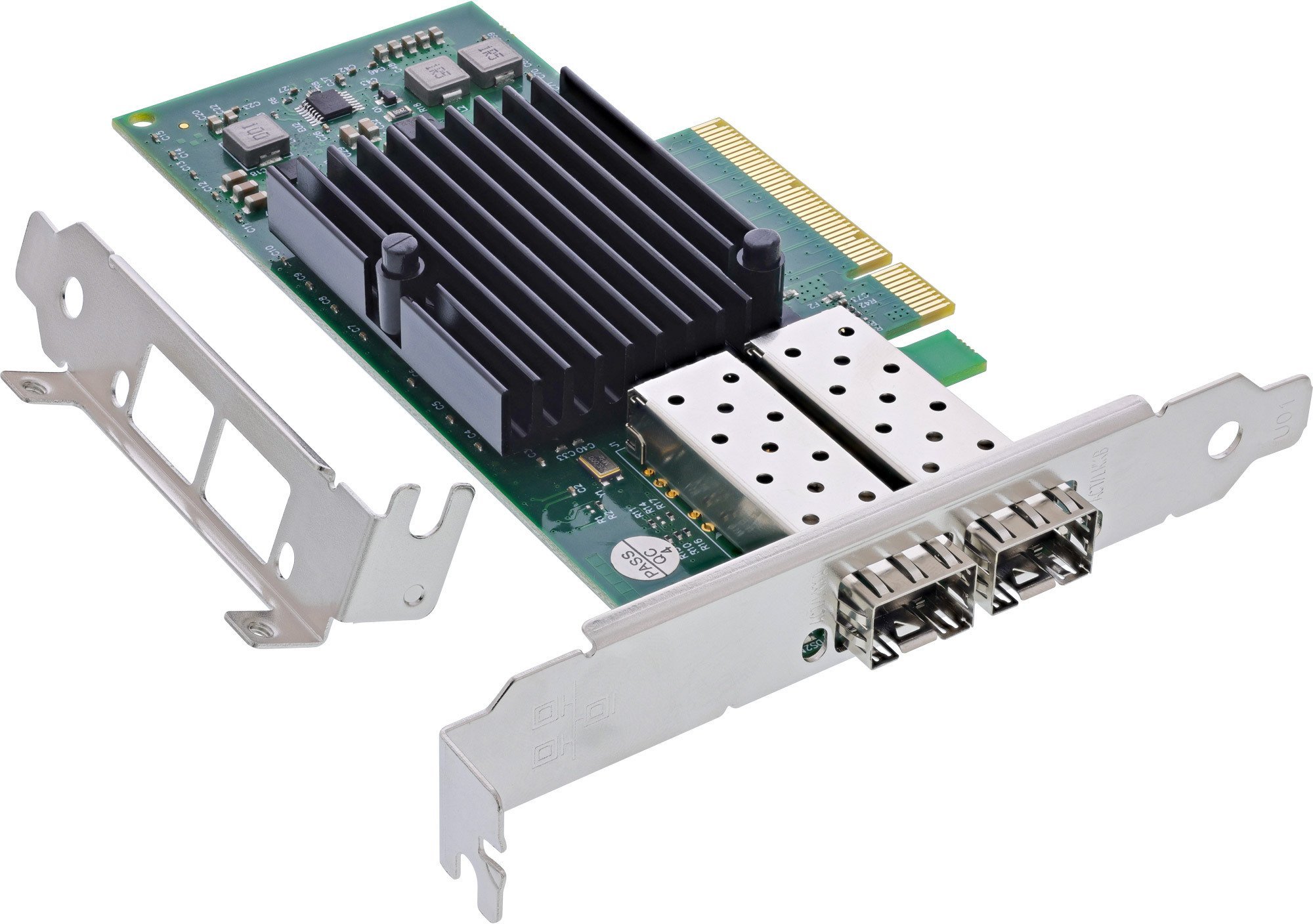 Karta sieciowa Exsys InLine® Dual 10-Gigabit karta sieciowa, 2x SFP+, PCIe x8, w tym. niskoprofilowa płyta montażowa