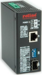 Roline Konwerter przemysłowy ROLINE, 10/100/1000T - 100/1000F