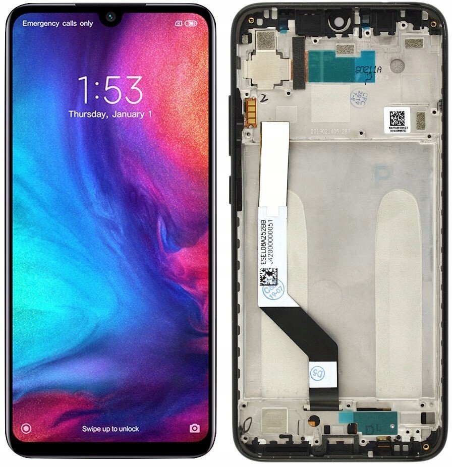 Wyświetlacz do Xiaomi Redmi Note 7 LCD Ekran Ramka