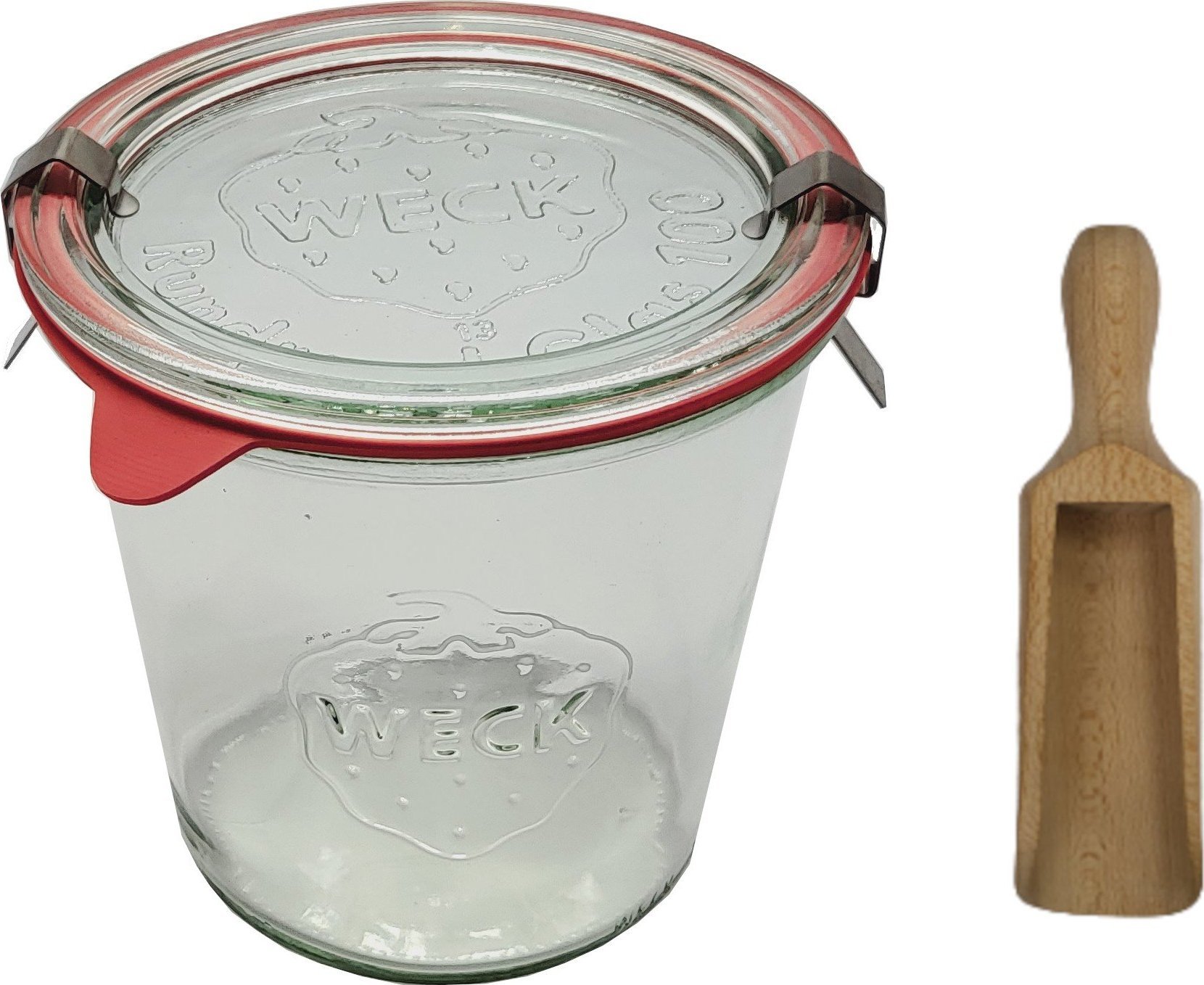 Wamar-Sosenka Zestaw Słoików WECK Pojemność 160 ml średnica 60mm 6 sztuk + Szklane wieka, zapinki, gumki, miarka