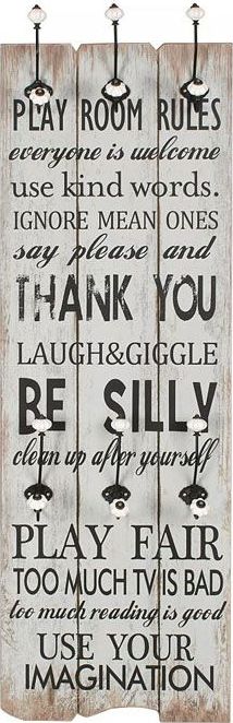 Elior Wieszak ścienny z napisami Marelo 4X