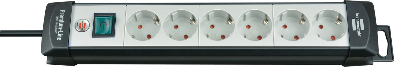Listwa zasilająca Brennenstuhl Premium-Line 6 gniazd 5 m biało-czarna (1951560101)