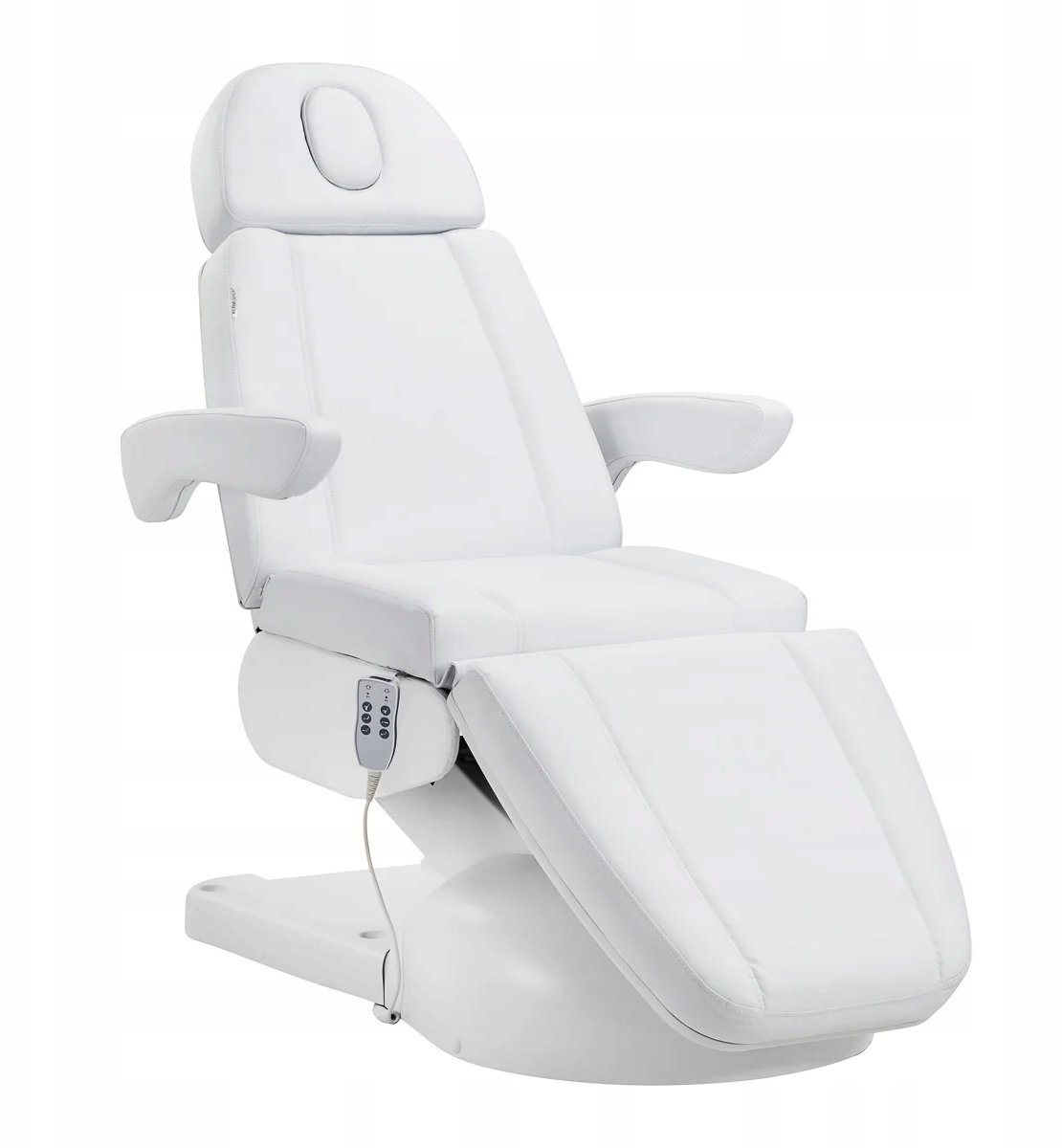 Fotel kosmetyczny elektr. Azzurro Lux 3m biały
