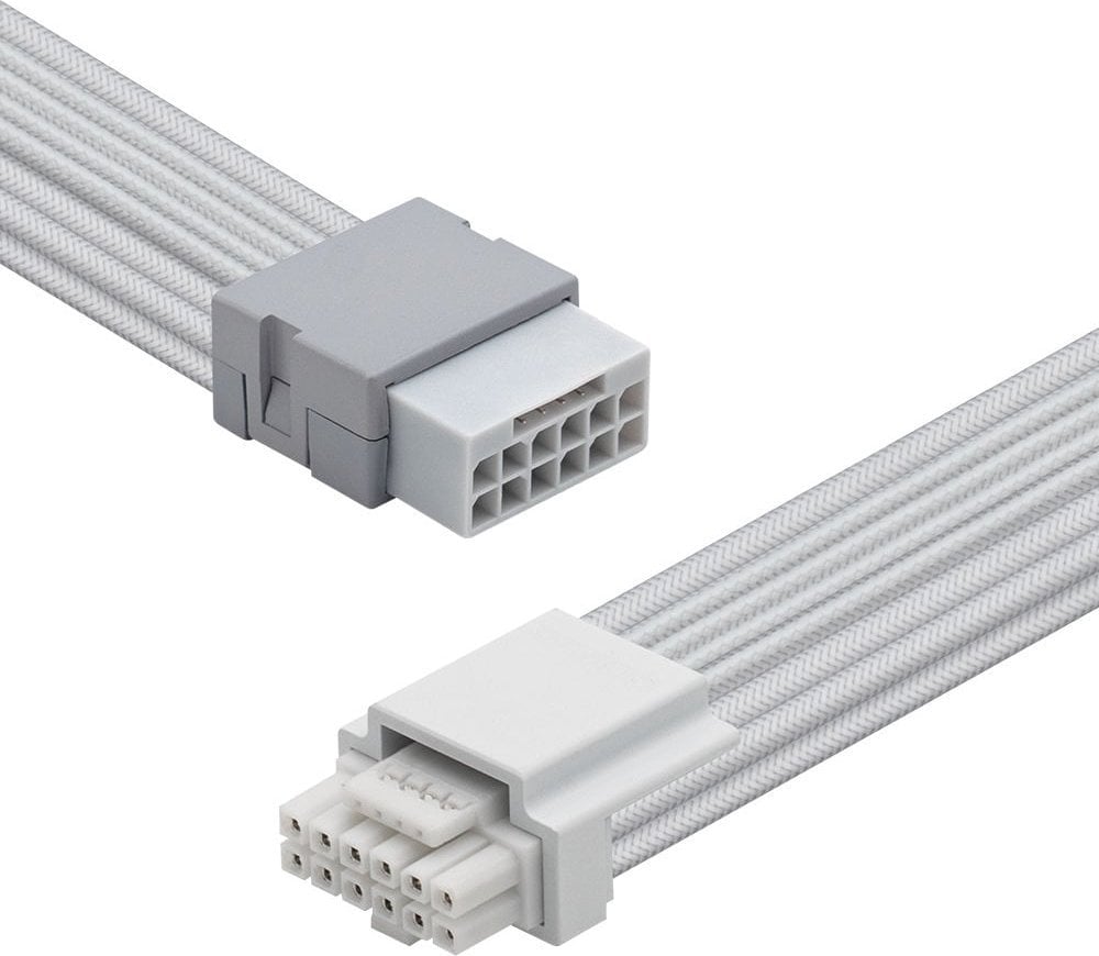 AsiaHorse Przedłużacz do zasilacza w oplocie 12VHPWR 12+4 PIN Biały AsiaHorse 16 AWG