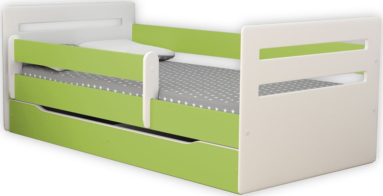 Elior Dziecięce łóżko z szufladą Candy 2X 80x180 - zielone