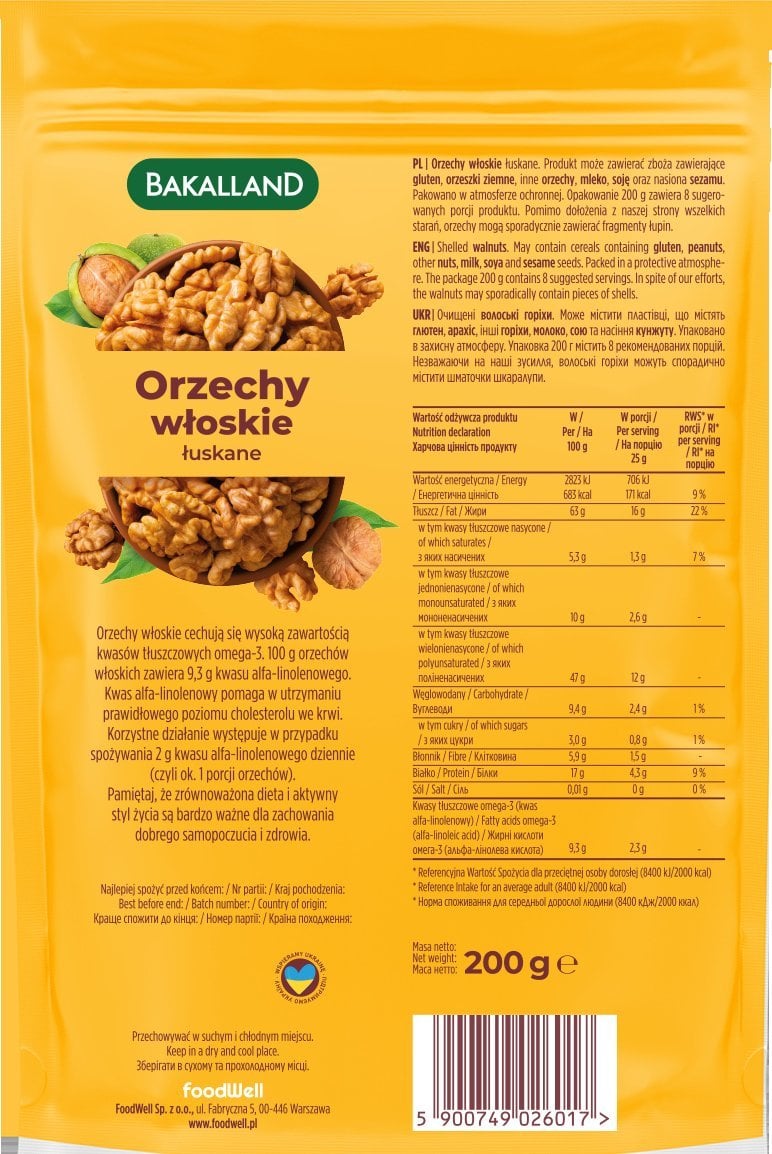 bakalland Orzechy włoskie, Bakalland, 200g