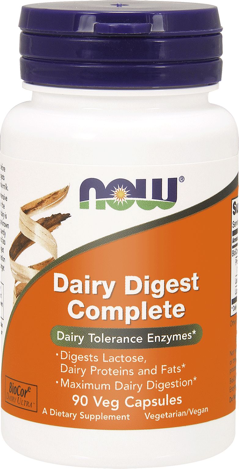 NOW Foods Dairy Digest Complete 90 kapsułek