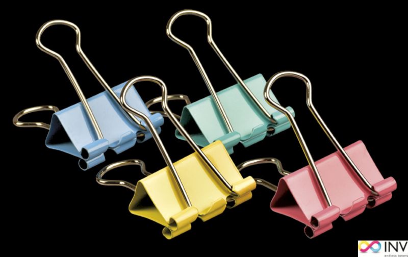 Tetis Klipy biurowe TETIS kolorowe - 25mm 48szt. Tetis