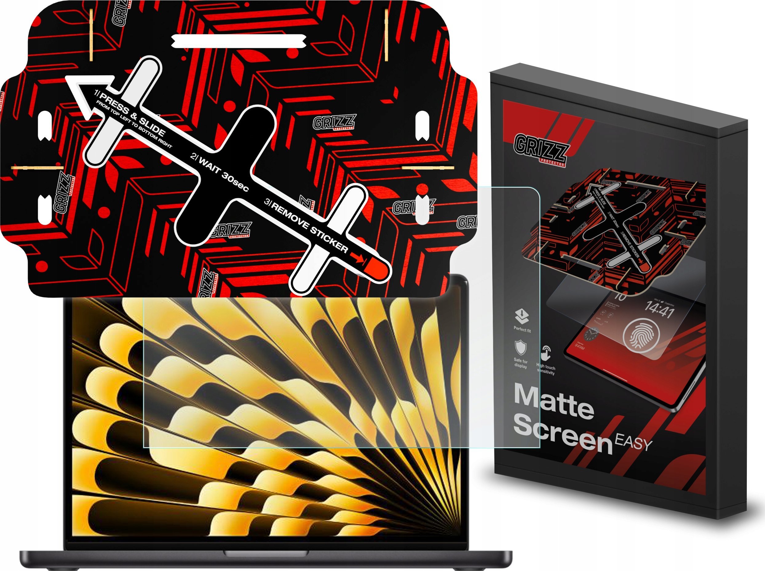 Filtr GrizzGlass Folia matowa GrizzGlass MatteScreen Easy do Apple MacBook Air 13" 2023
