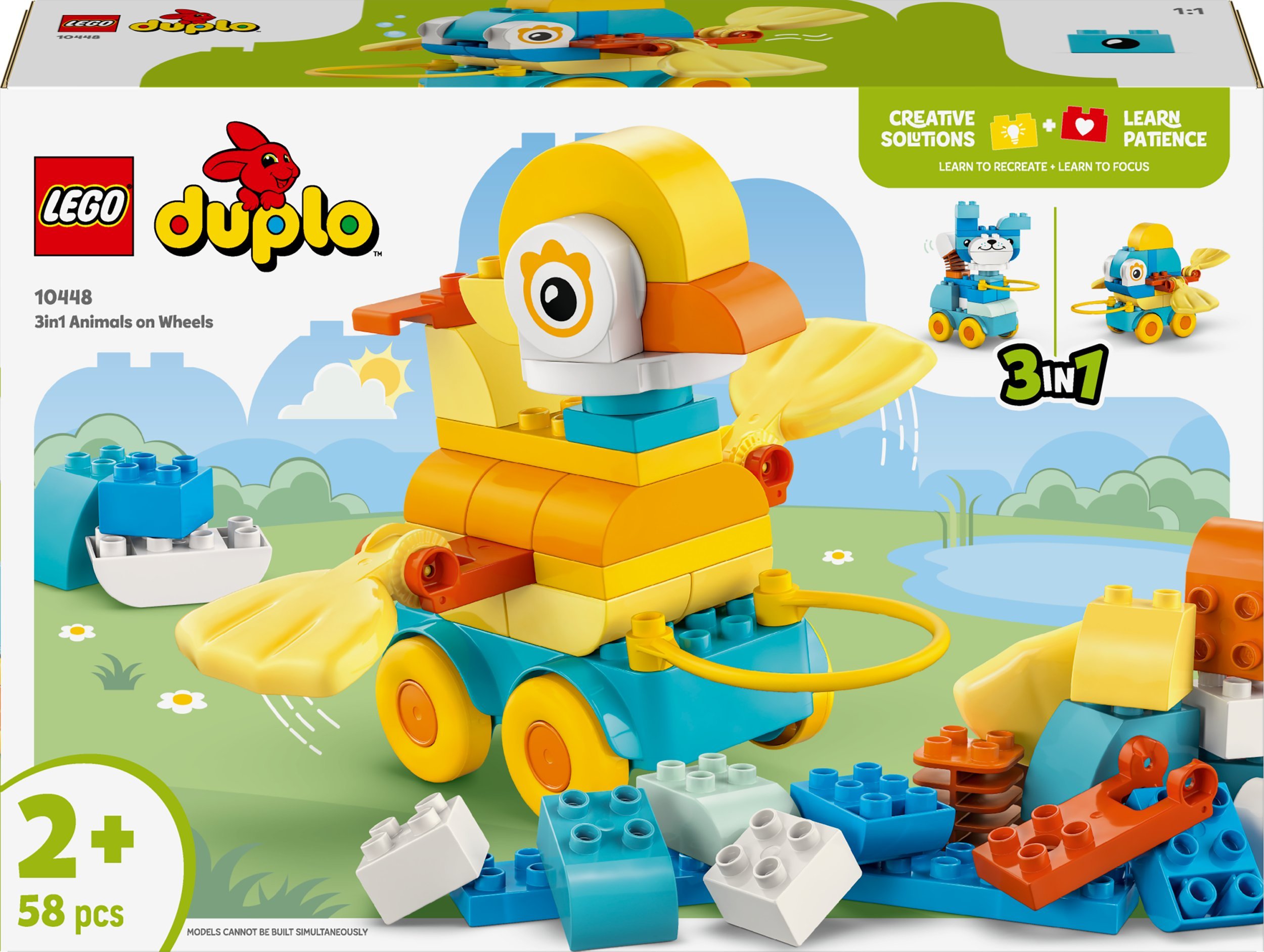 Duplo 3 w 1 Zwierzątka na kółkach (10448)