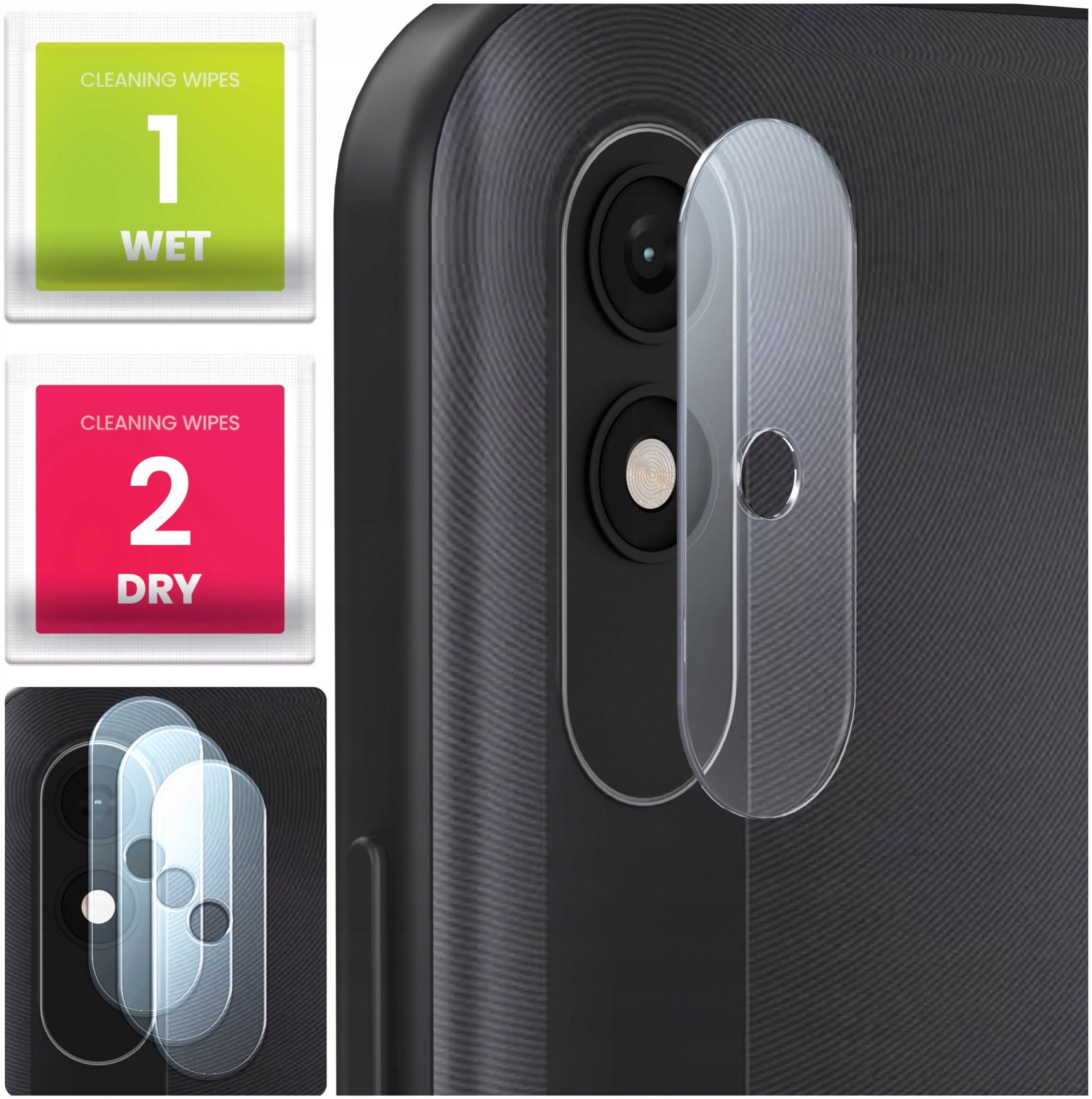 3-PAK Szkło Na Aparat Do Xiaomi Redmi 9AT (Hartowane, Na Obiektyw, 9H)