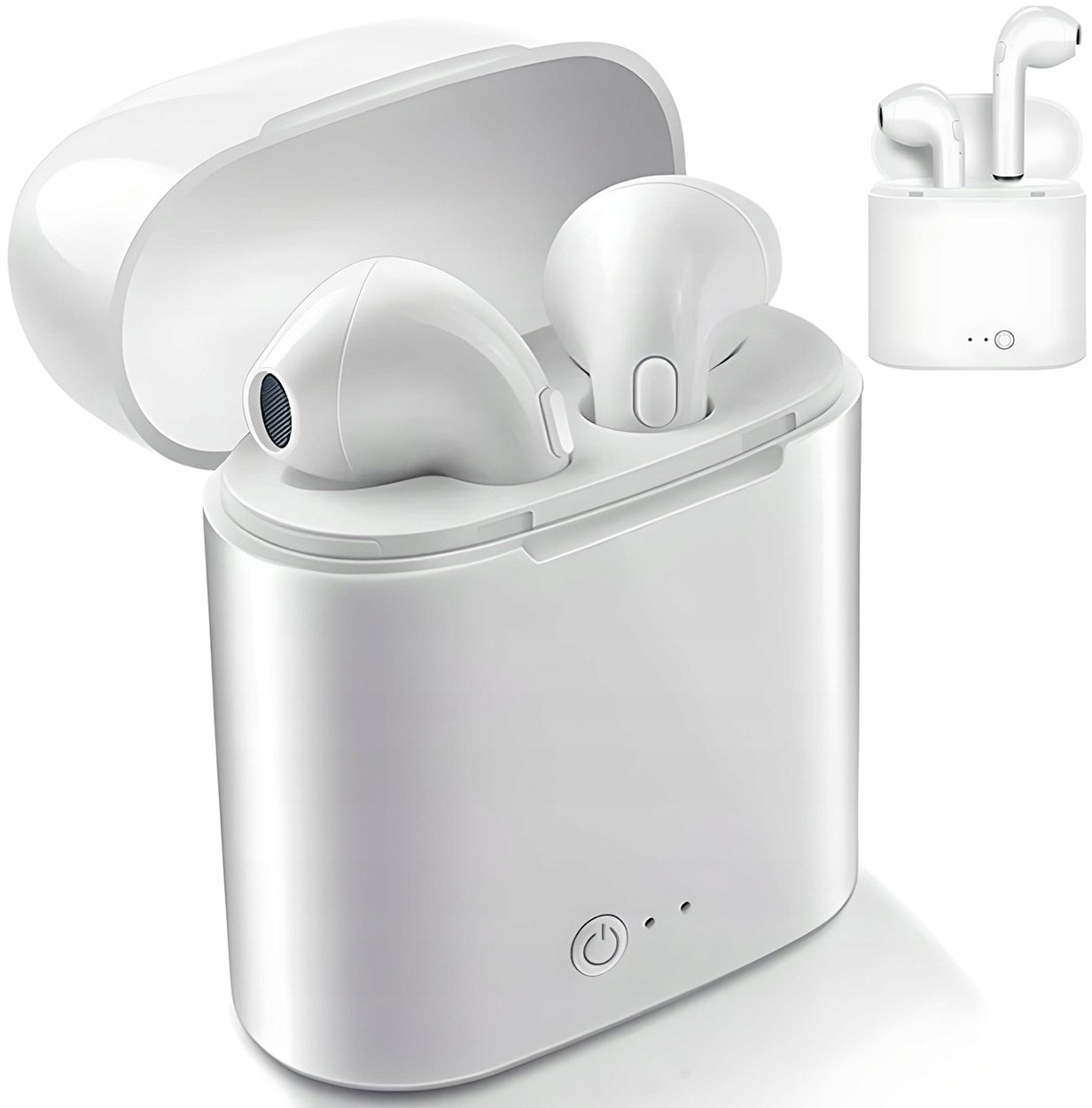 SŁUCHAWKI BEZPRZEWODOWE DOUSZNE SPORTOWE BLUETOOTH i7s TWS Z POWERBANKIEM