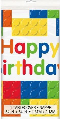 Unique Obrus urodzinowy Klocki - 213x137 cm - 1 szt. uniwersalny