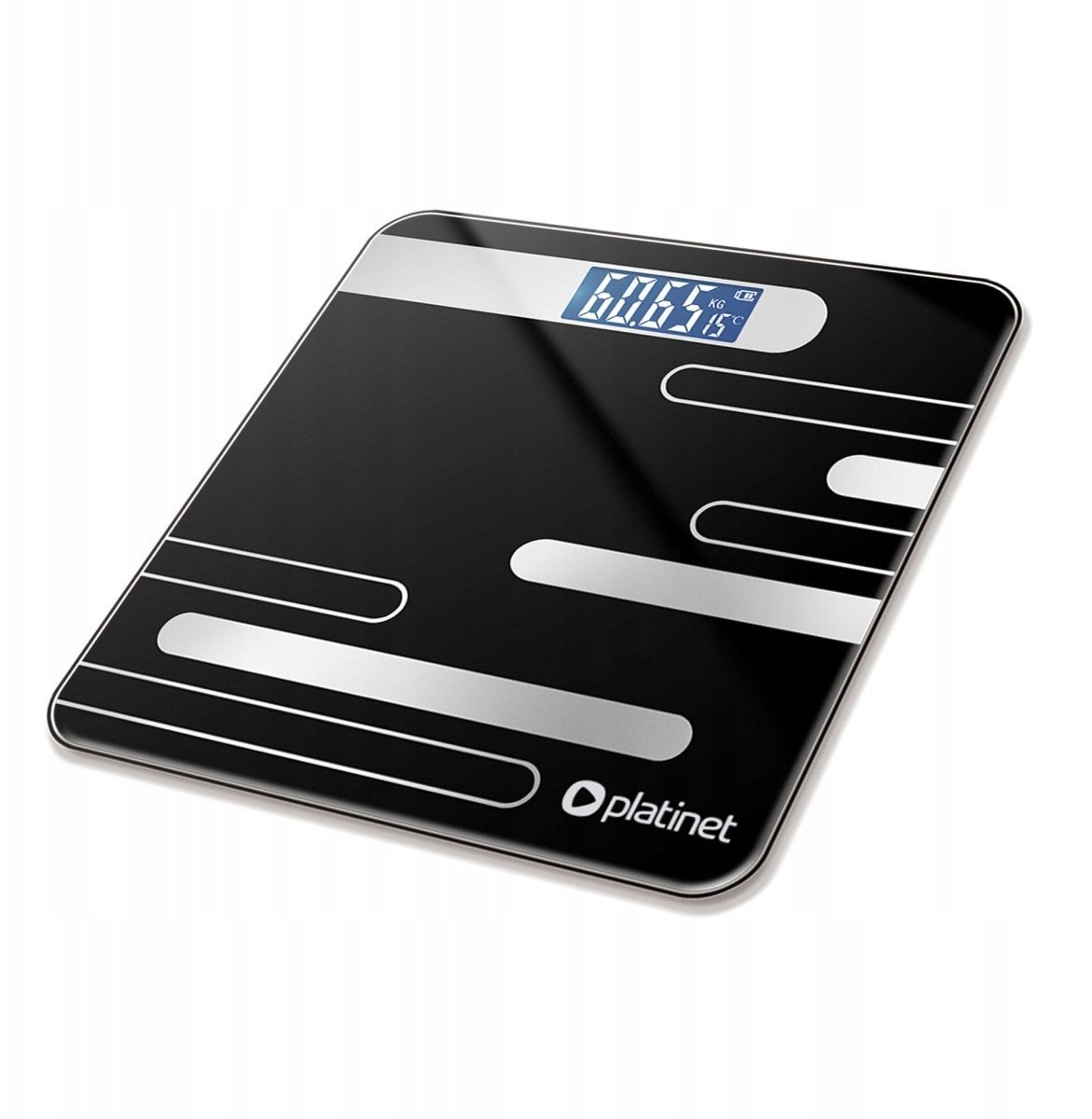 PLATINET WAGA BATHROOM BODY SCALE 180KG 26X26CM BLACK 46020