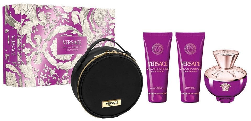 Versace Dylan Purple Pour Femme zestaw woda perfumowana spray 100ml + balsam do ciala 100ml + żel pod prysznic 100ml +