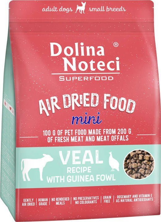 Dolina Noteci Superfood MINI danie z cielęciny z perliczką karma suszona dla psa 1 kg