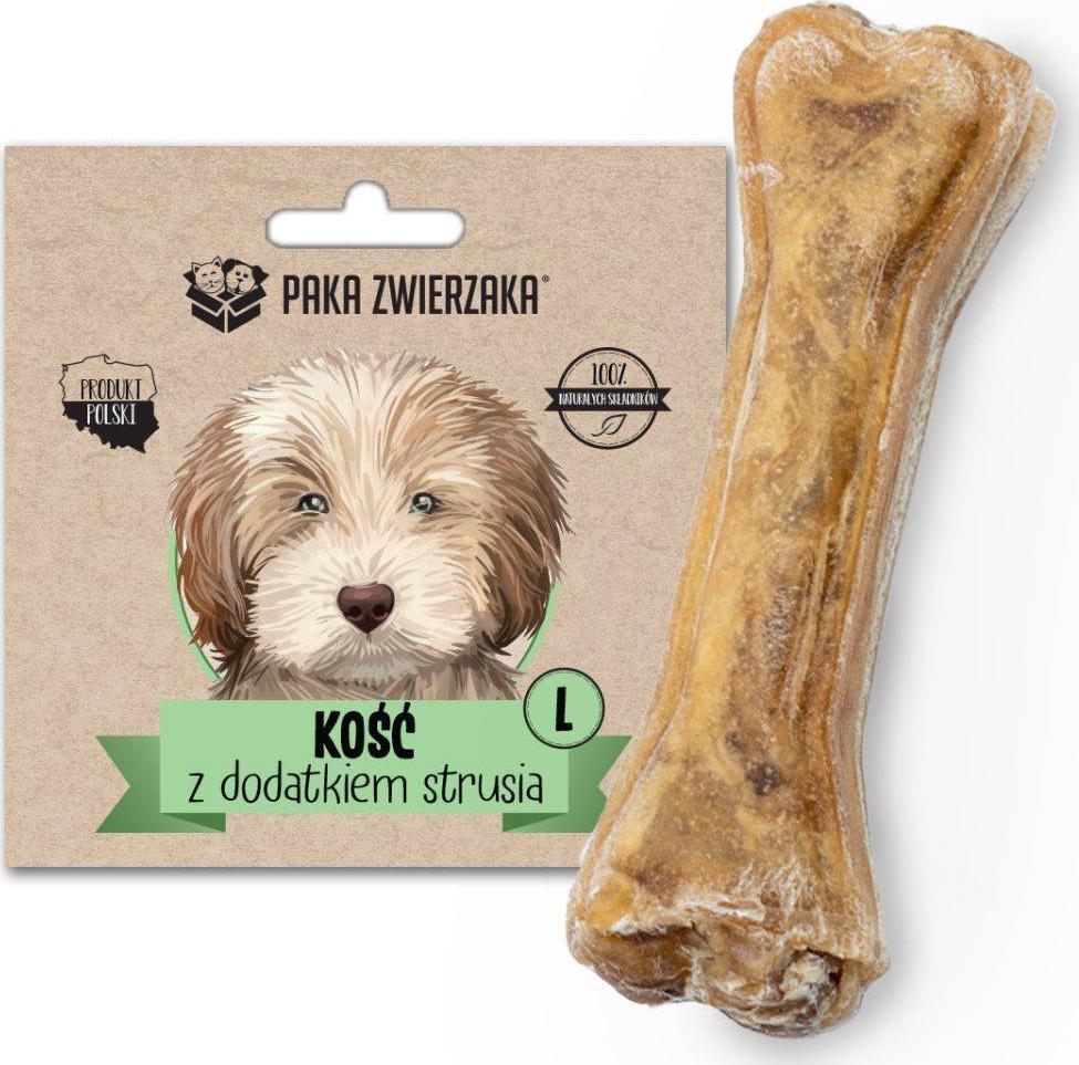 Paka Zwierzaka Paka Zwierzaka Kość z Dodatkiem Strusia L Przysmak Dla Psa 70 g