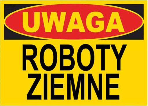 Mój dom Bto-34 - Znak Tablica Budowlana Roboty Ziemne