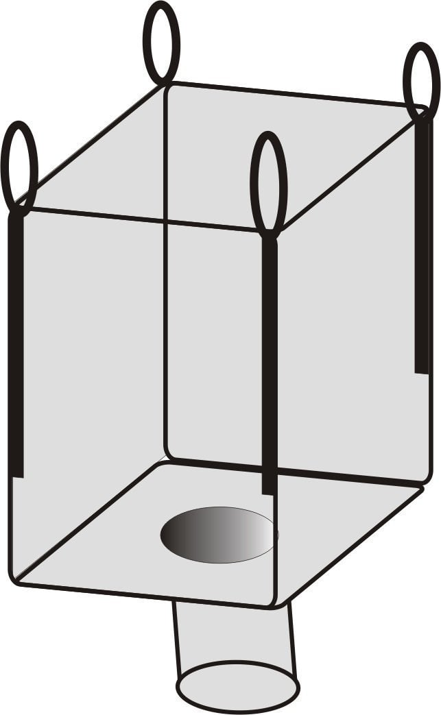 Blot Worek BIG BAG. 4 uchwyty, tkanina ażurowa wym. 950x950x1000mm - KOMPLET 20 szt.