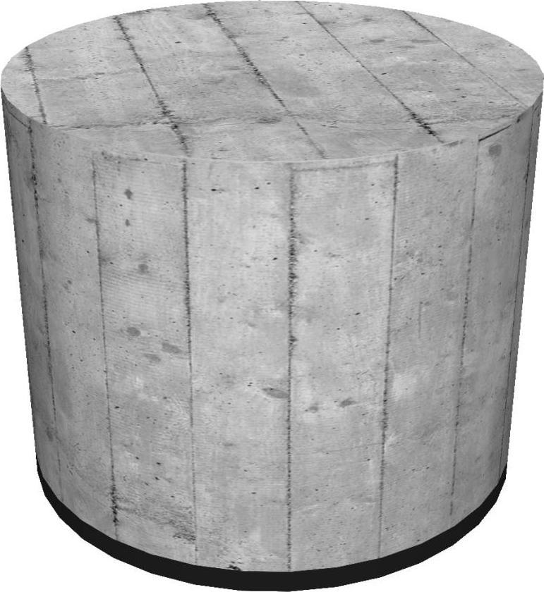 Bertoni-arco Okrągła pufa dekoracyjna - SOLID