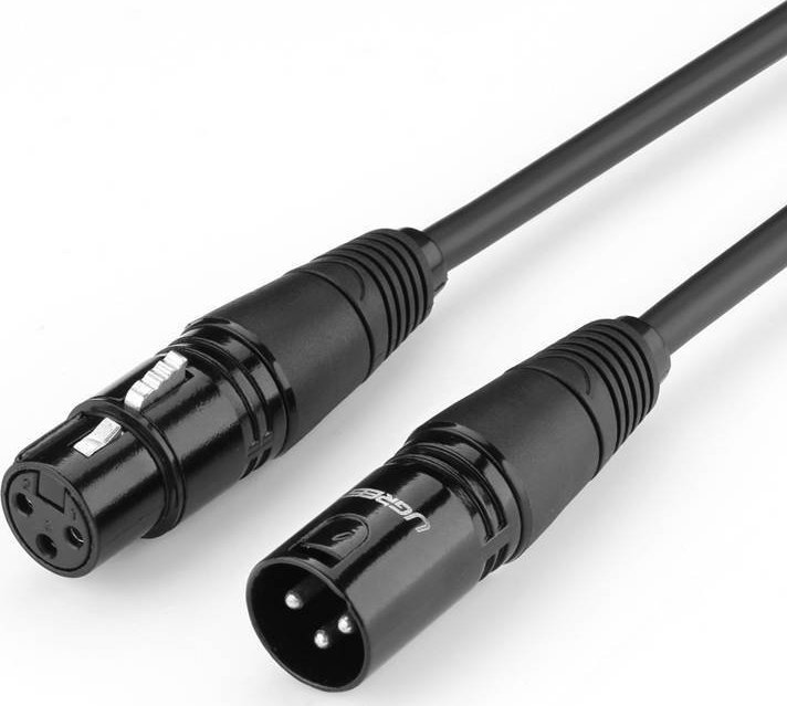 Ugreen AV130 Kabel XLR żeński do XLR męski - 1m (czarny)