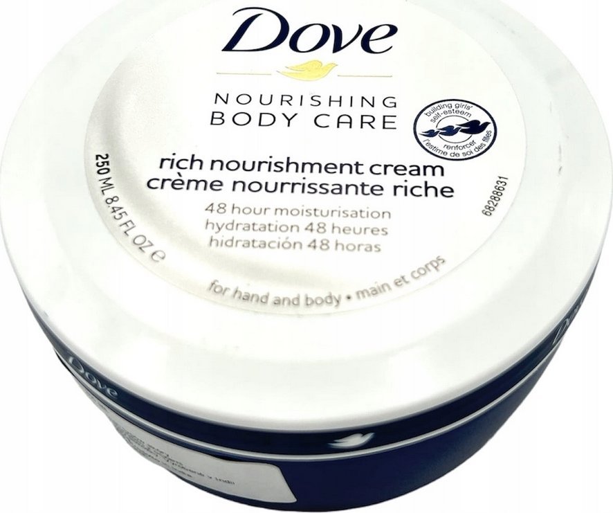 Dove Krem odżywczy do twarzy dłoni ciała 48h 250ml