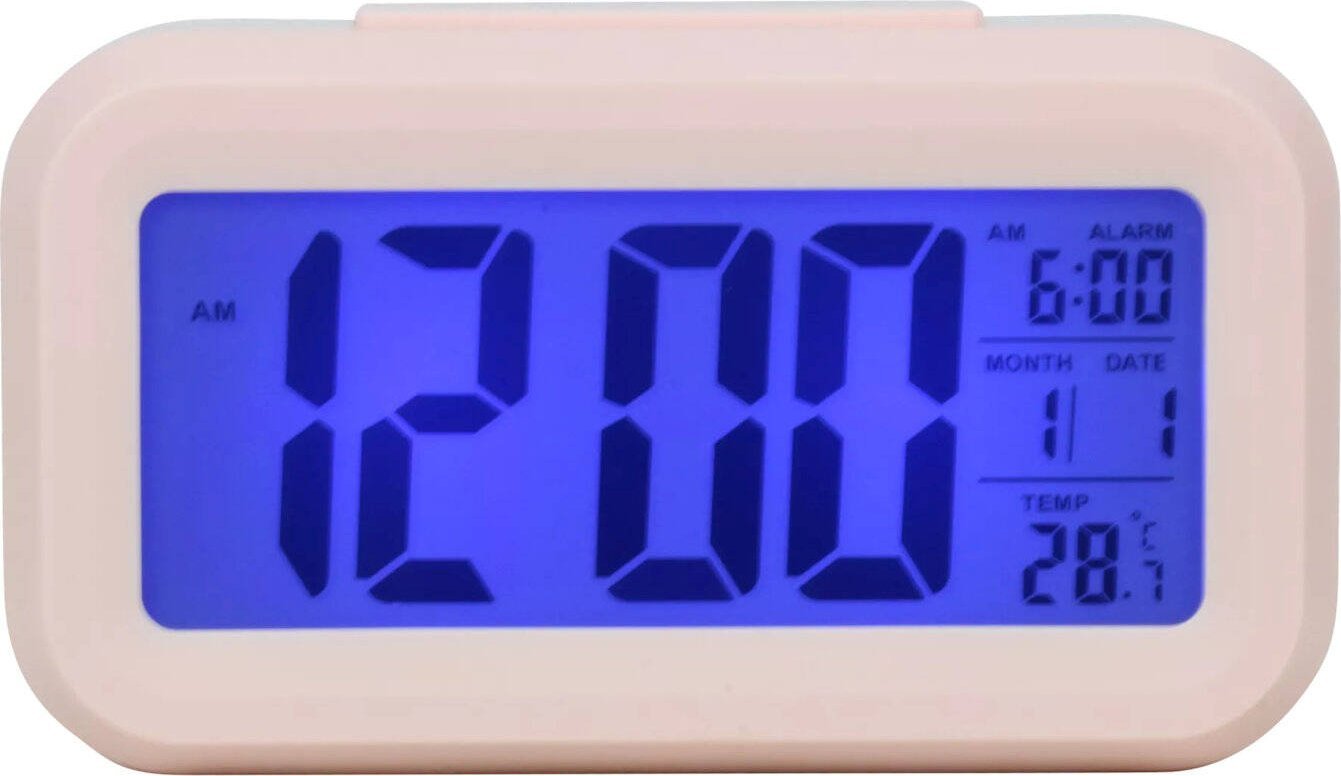 Perfect Budzik Perfect 13701 różowy termometr automatyczne podświetlenie .